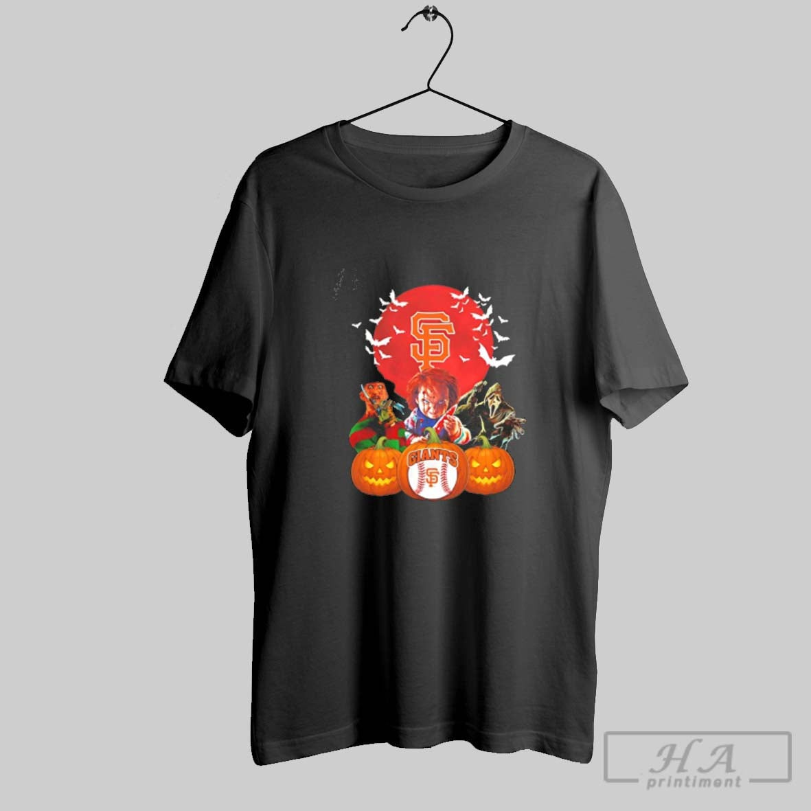 San Francisco Giants Mlb Horror Movie Halloween Tee Vintage Art