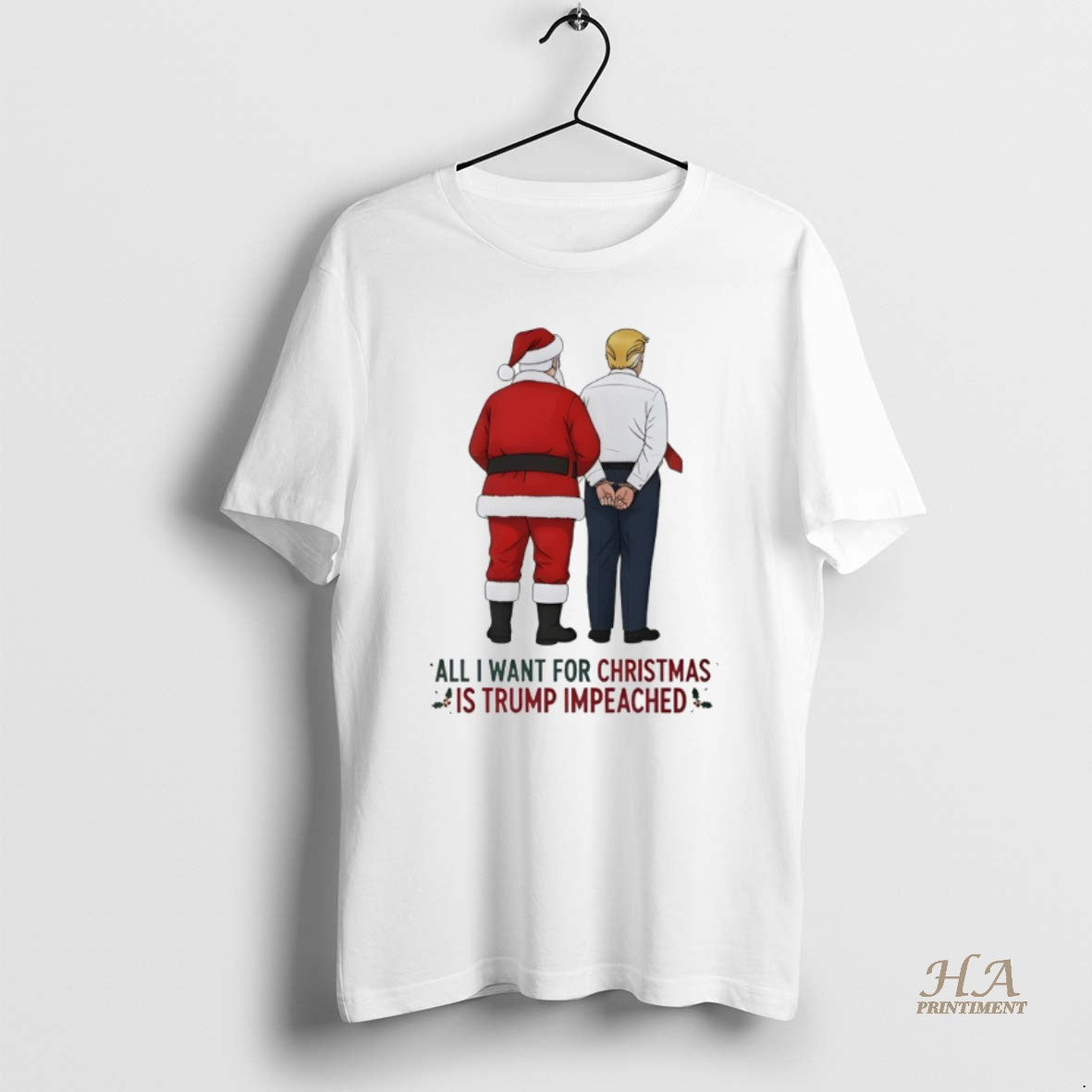 Santa Claus Trump Go To Jail All I Want Is Trump Impeached Tank Top