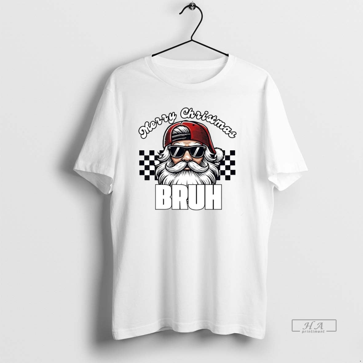 Santa Biker Merry Bruh Tee Unique Art