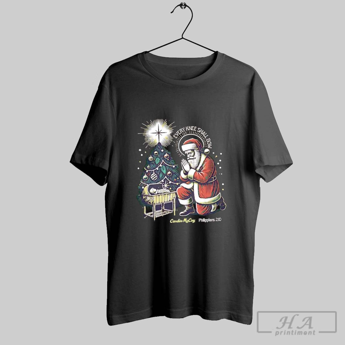 Santa Claus Every Knee Shall Bow Philippians Hoodie Exclusive Style