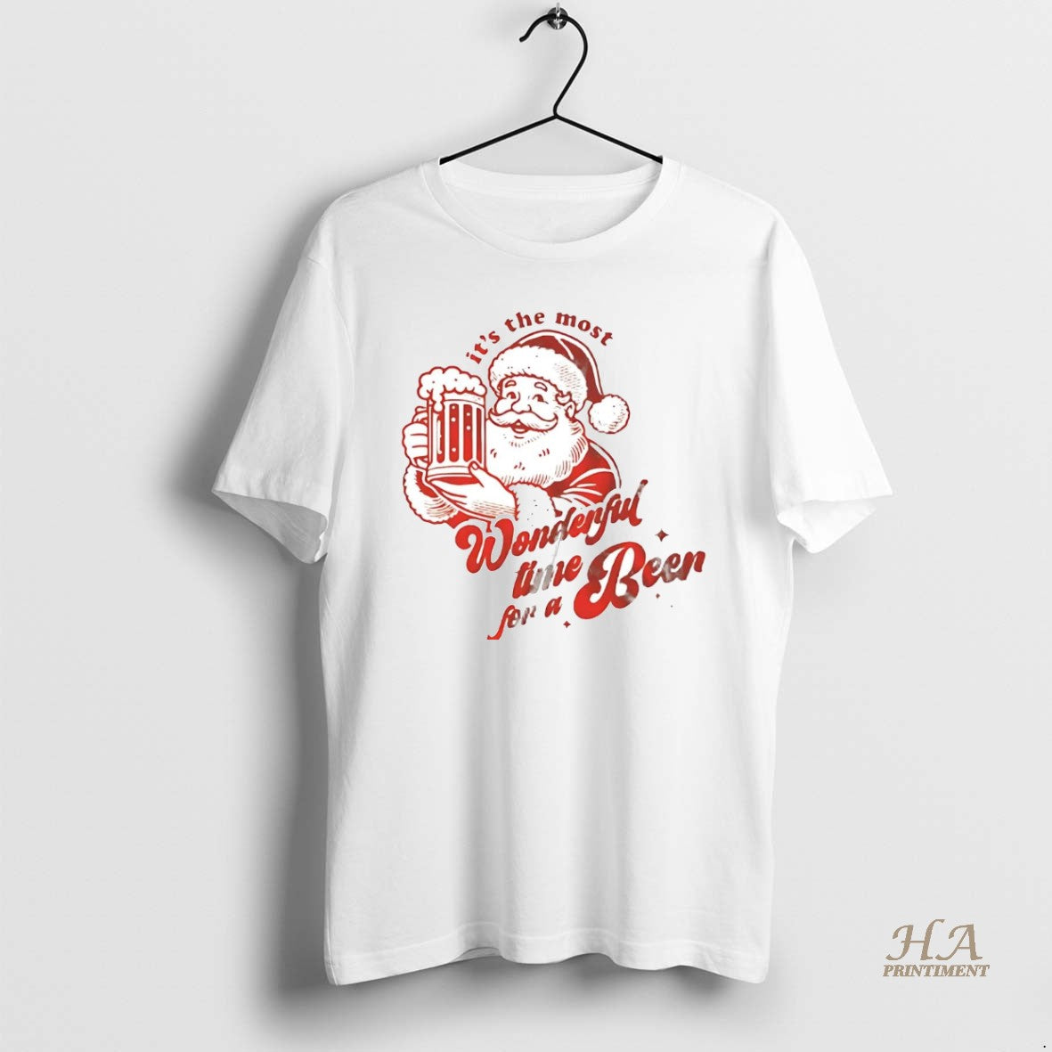 Santa Claus Its Most Wonderful Time Beer Tank Top Premium Art