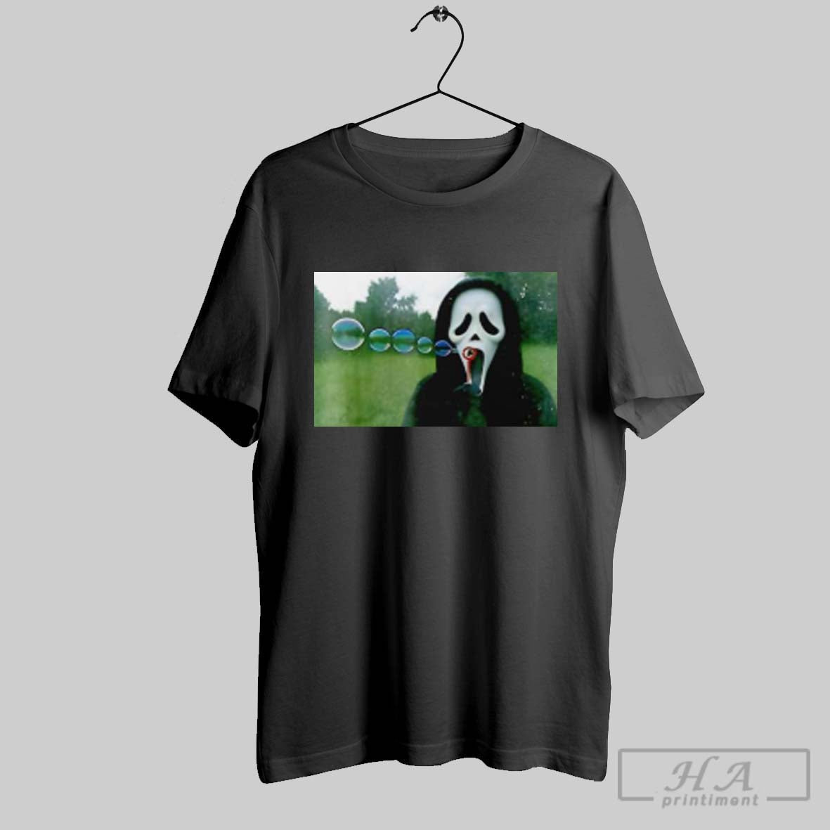 Scary Face Blowing Bubbles Horror Halloween Meme Tank Top Trendy