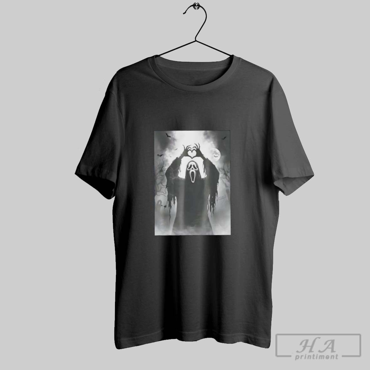 Scary Face Horror Halloween Ghost Heart Hands Spooky Long Sleeve