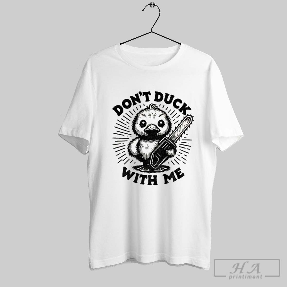 Scary Duck Dont Duck Me Meme TShirt Retro Art