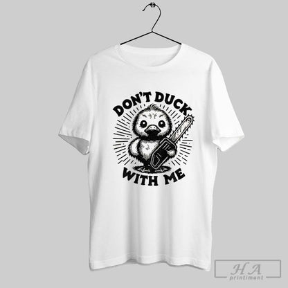 Scary Duck Dont Duck Me Meme TShirt Retro Art