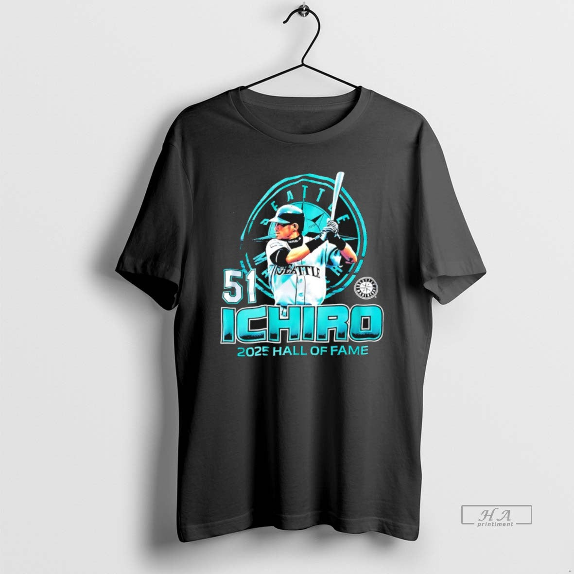 Seattle Mariners Baseball 51 Ichiro Suzuki 2025 Hall Fame Shirt