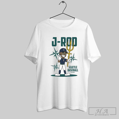 Seattle Mariners Julio Rodriguez J Rod Summer Cartoon Tee Retro Outfit