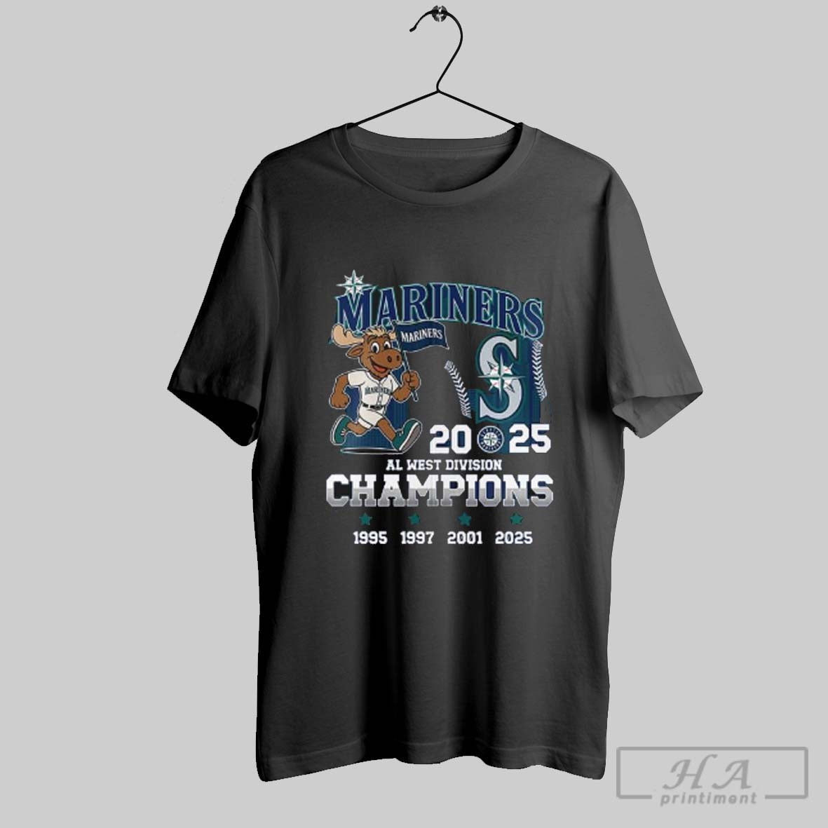 Seattle Mariners Mascot 2025 Al West Division Champions TShirt