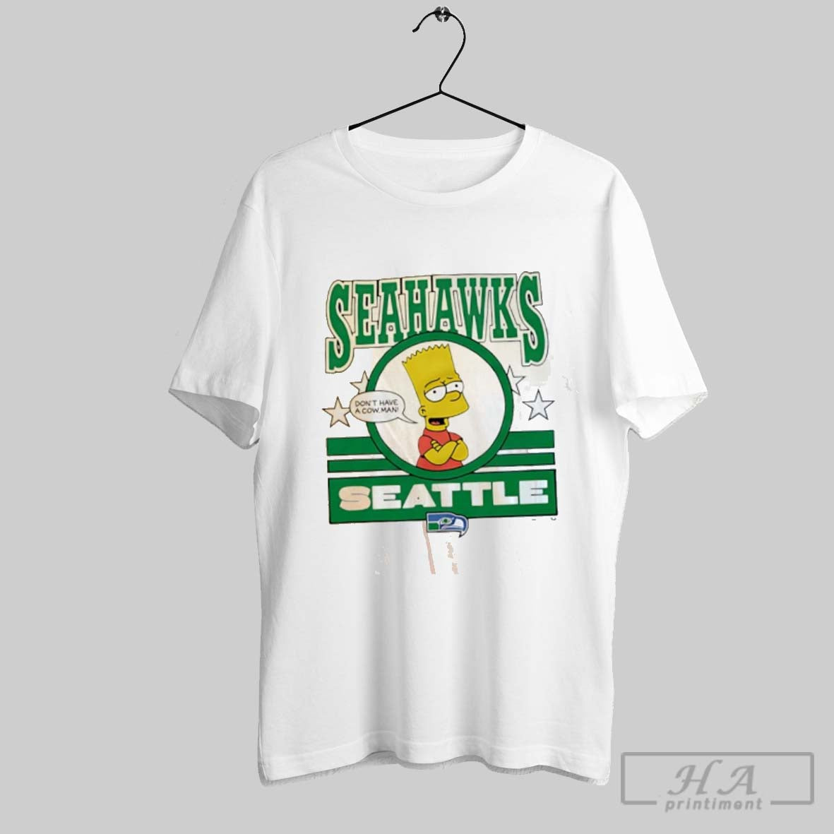 Seattle Seahawks X Simpsons Bart 2025 Cartoon TShirt Exclusive Look