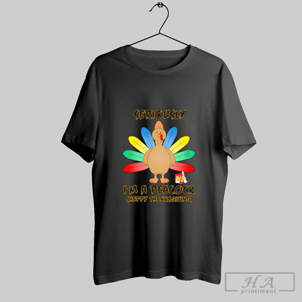 Seriously Im Peacock Happy Thanksgiving Tank Top Stylish Art