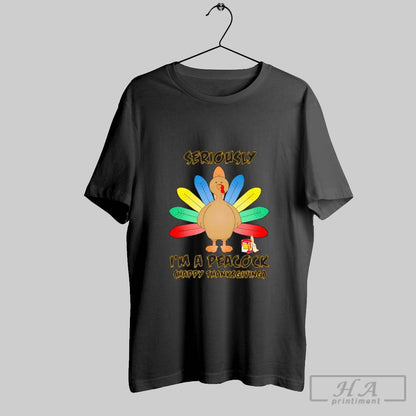 Seriously Im Peacock Happy Thanksgiving Tank Top Stylish Art
