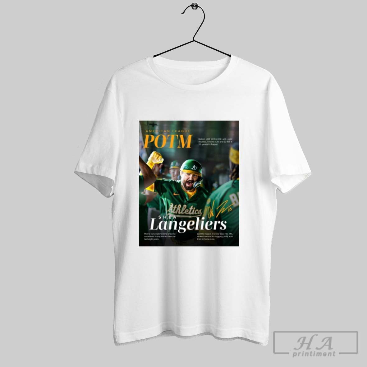 Shea Langeliers Oakland Athletics American League Player Month August