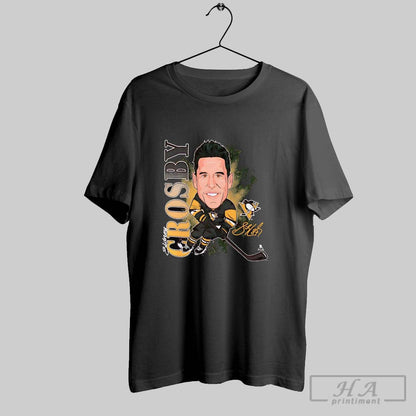 Sidney Crosby Caricature Player Signature Pittsburgh Penguins Long
