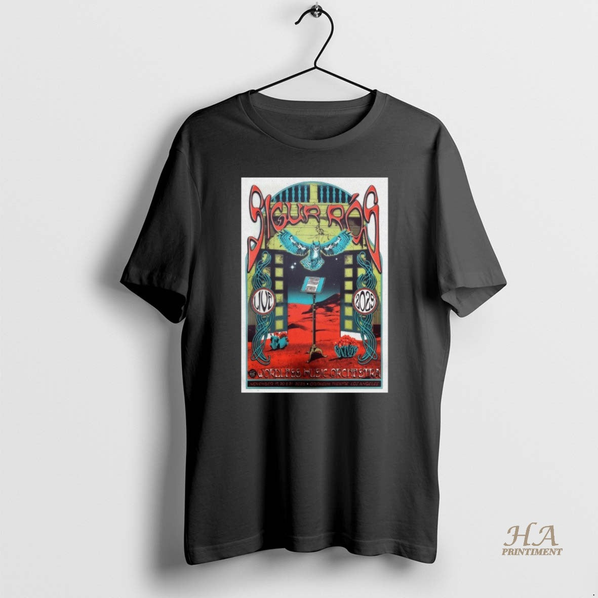 Sigur Ros Nov 19 21 2025 Orpheum Theatre Los Angeles Ca TShirt Modern
