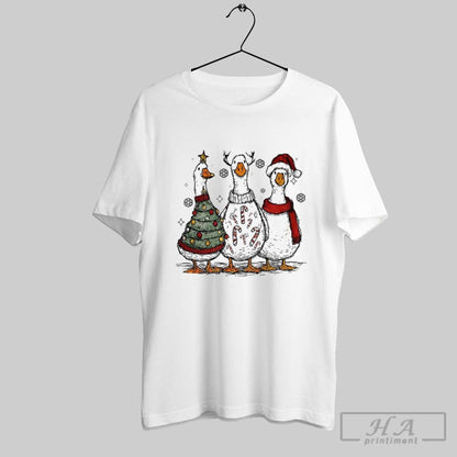 Silly Goose Snowman Santa 2025 TShirt Premium Apparel