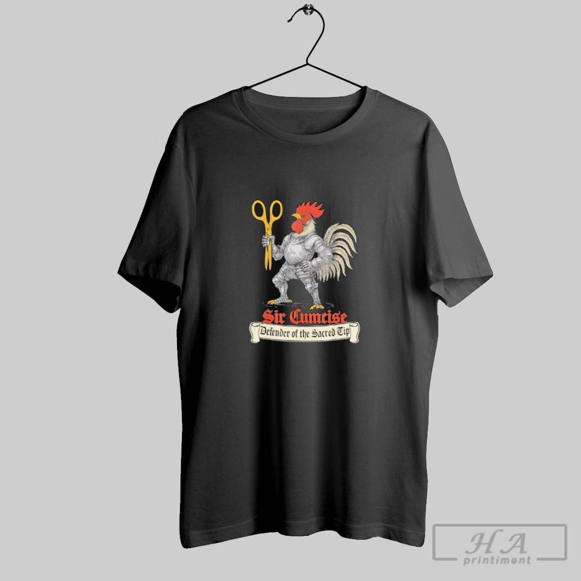 Sir Cumcise Defender Sacred Tip Chicken Tee Unique Fashion