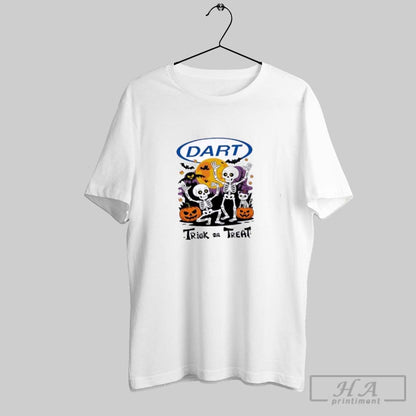 Skeletons X Dart Container Trick Or Treat Halloween Shirt Modern Gift