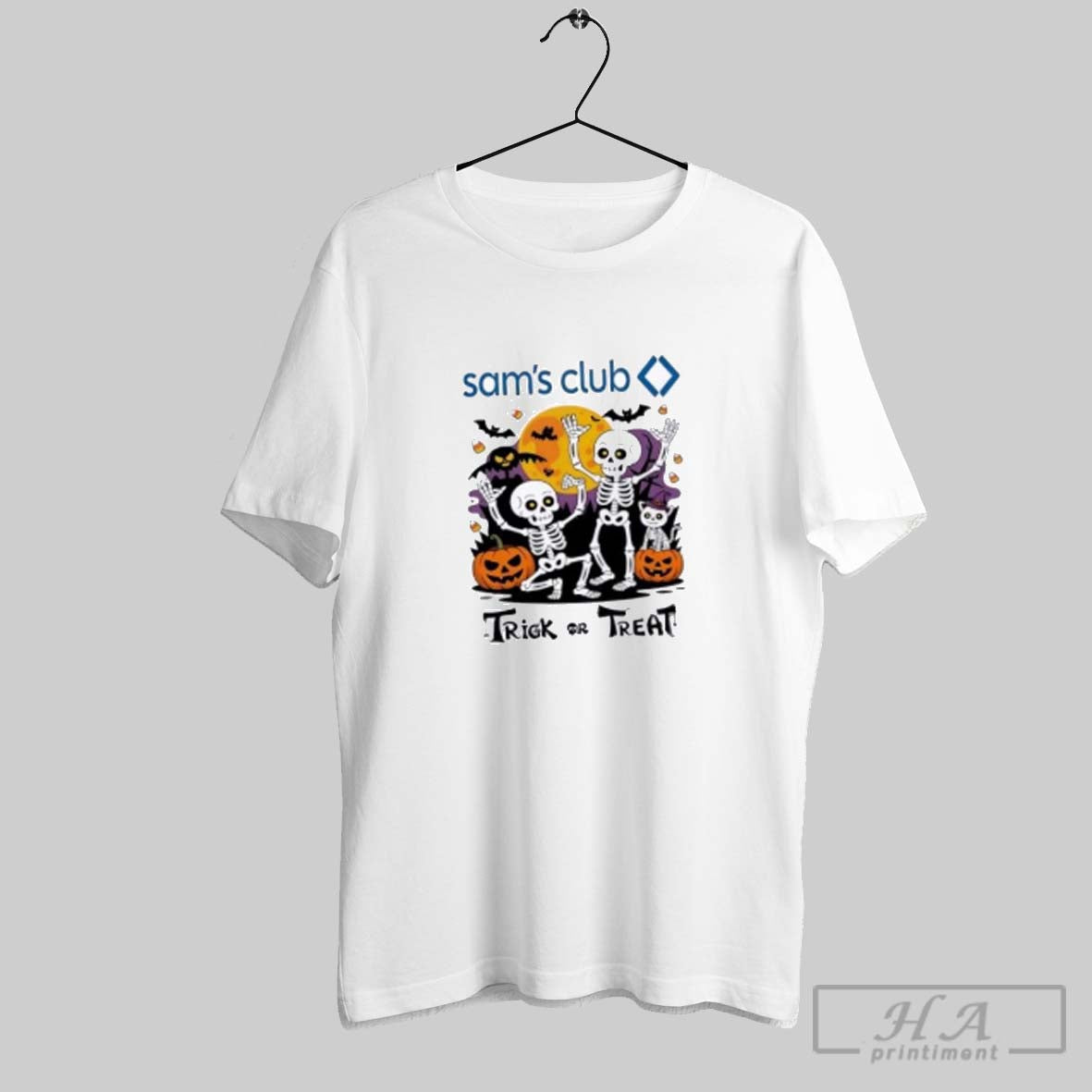 Skeletons X Sams Club Trick Or Treat Halloween Tee Unique Apparel