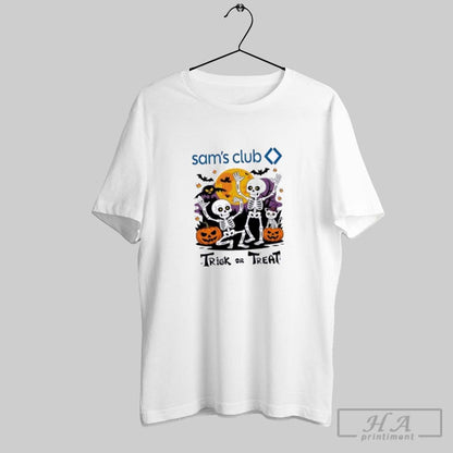 Skeletons X Sams Club Trick Or Treat Halloween Tee Unique Apparel