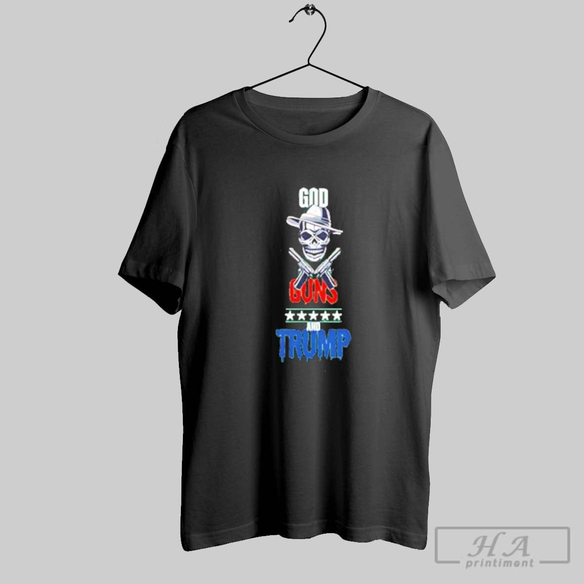 Skull God Guns And Trump 2025 Long Sleeve Premium Style