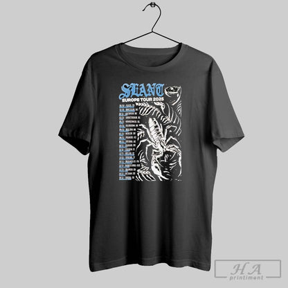 Slant Europe Tour 2025 Scopion Shirt Retro Merch