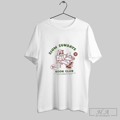 Sloth Slow Sundays Rest And Relax Book Club Tank Top Retro Design