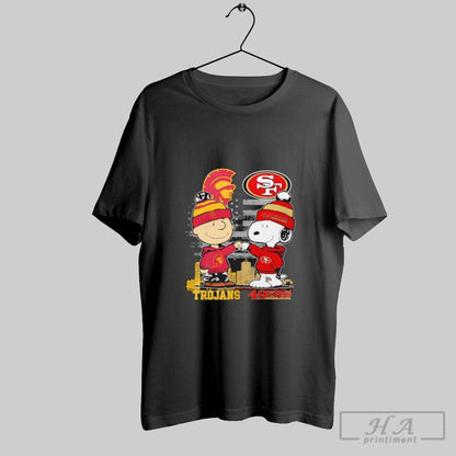 Snoopy Fist Bump Charlie Brown Usc Trojans And San Francisco 49Ers