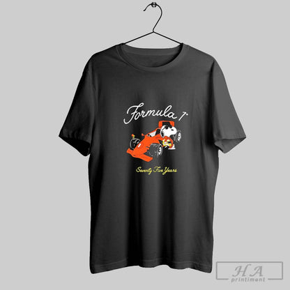 Snoopy Formula 1 Seventy Five Years Long Sleeve Authentic Merch