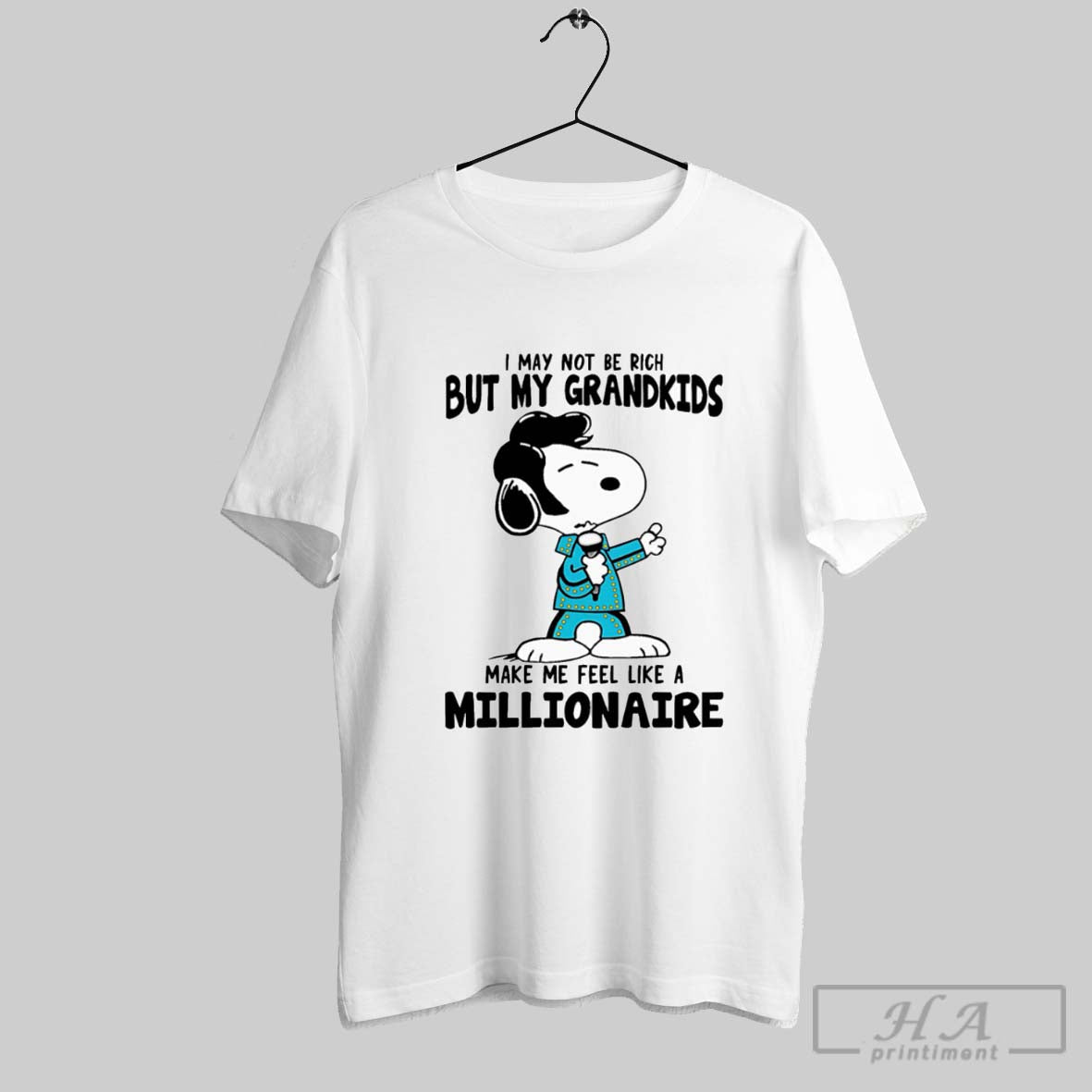 Snoopy I May Not Be Rich But My Grandkids Make Me Feel Like