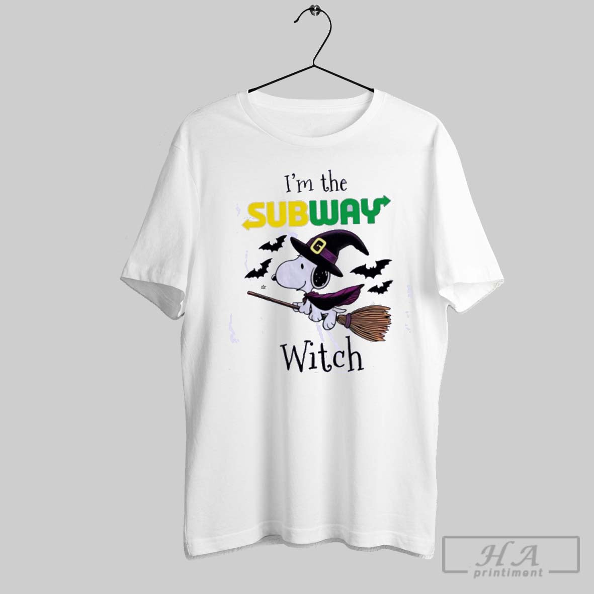 Snoopy Im Subway Witch Halloween TShirt Modern Gift