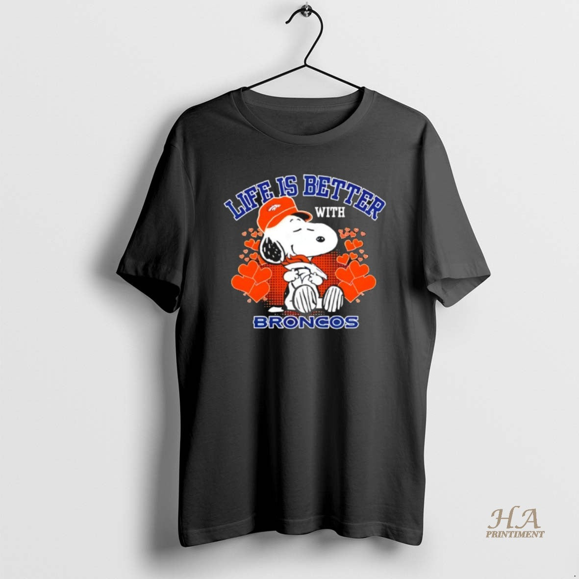 Snoopy Life Is Better Denver Broncos Sweatshirt Retro Art