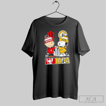 Snoopy And Charlie Brown Indiana Sports Hoosiers X Pacers Skyline