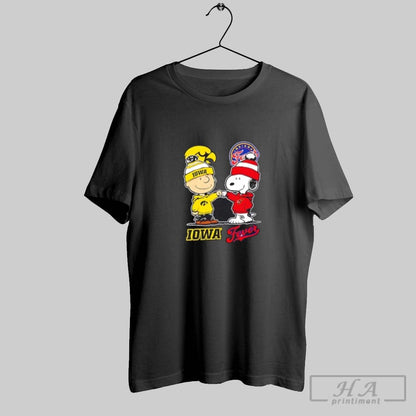 Snoopy And Charlie Brown Iowa Hawkeyes X Indiana Fever Shirt Elegant