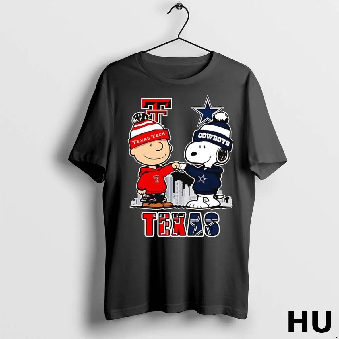 Snoopy And Charlie Brown Fist Bump Red Raiders And Cowboys Texas