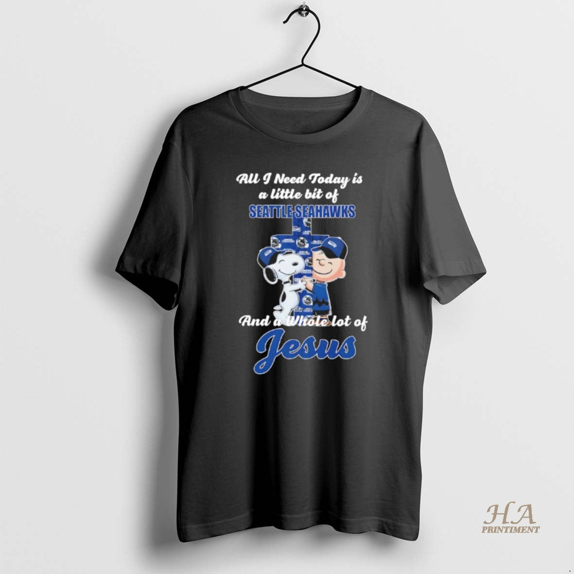 Snoopy And Charlie Brown Hug Cross Little Bit Seattle Seahawks And