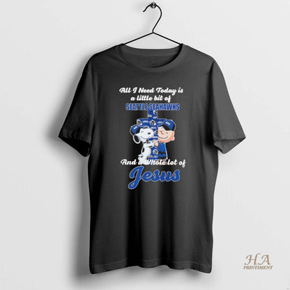 Snoopy And Charlie Brown Hug Cross Little Bit Seattle Seahawks And