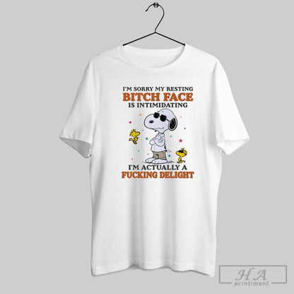 Snoopy And Woodstock Im Sorry My Resting Bitch Face Is Intimidating