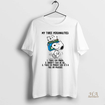 Snoopy My Three Personalities Talk Too Much Doesnt Talk All Talks To