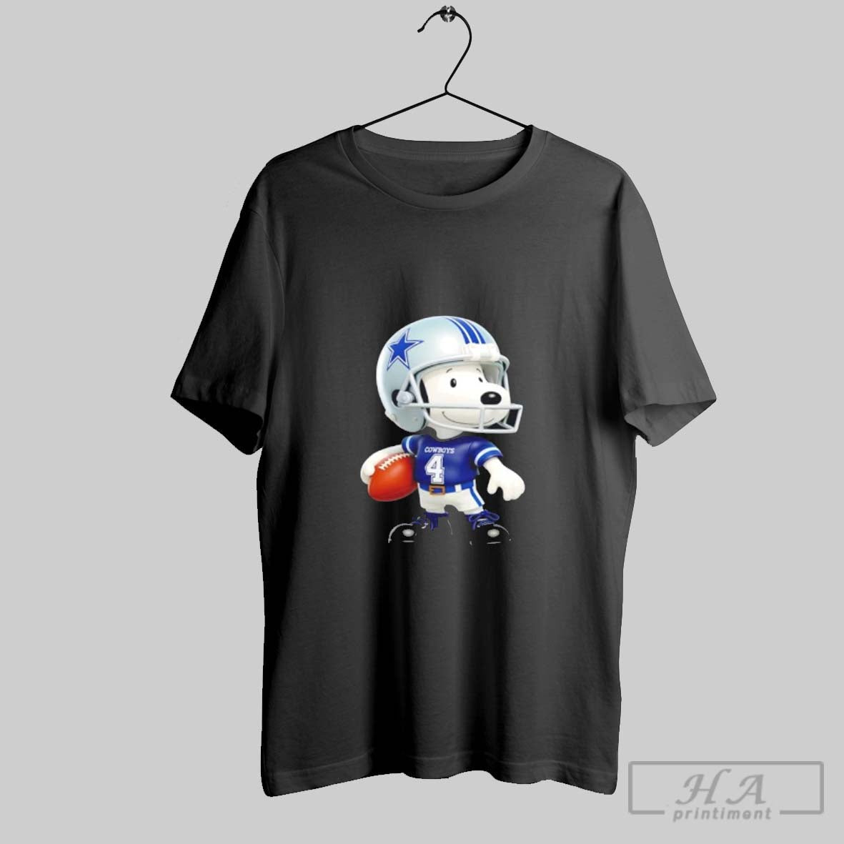 Snoopy Wearing Dallas Cowboys Football Tee Trendy Apparel