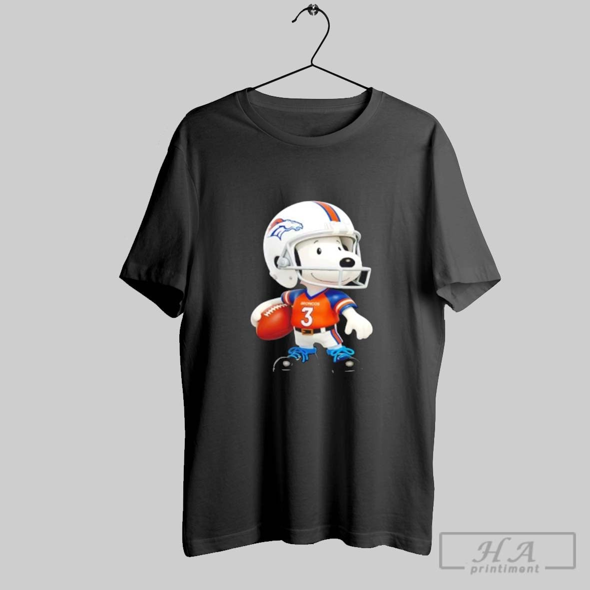 Snoopy Wearing Denver Broncos Football Sweatshirt Retro Apparel