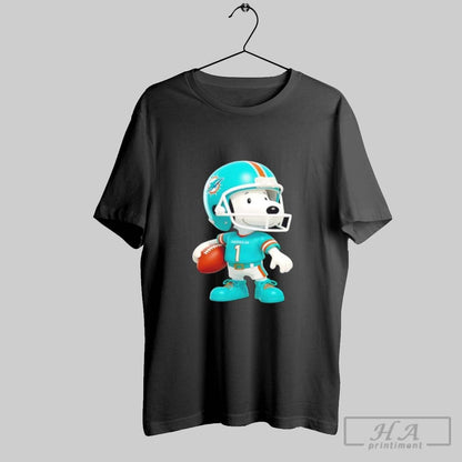 Snoopy Wearing Miami Dolphins Football Hoodie Retro Merch