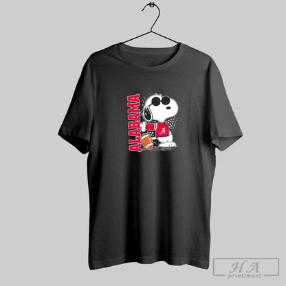 Snoopy X Alabama Crimson Tide Football TShirt Retro Apparel