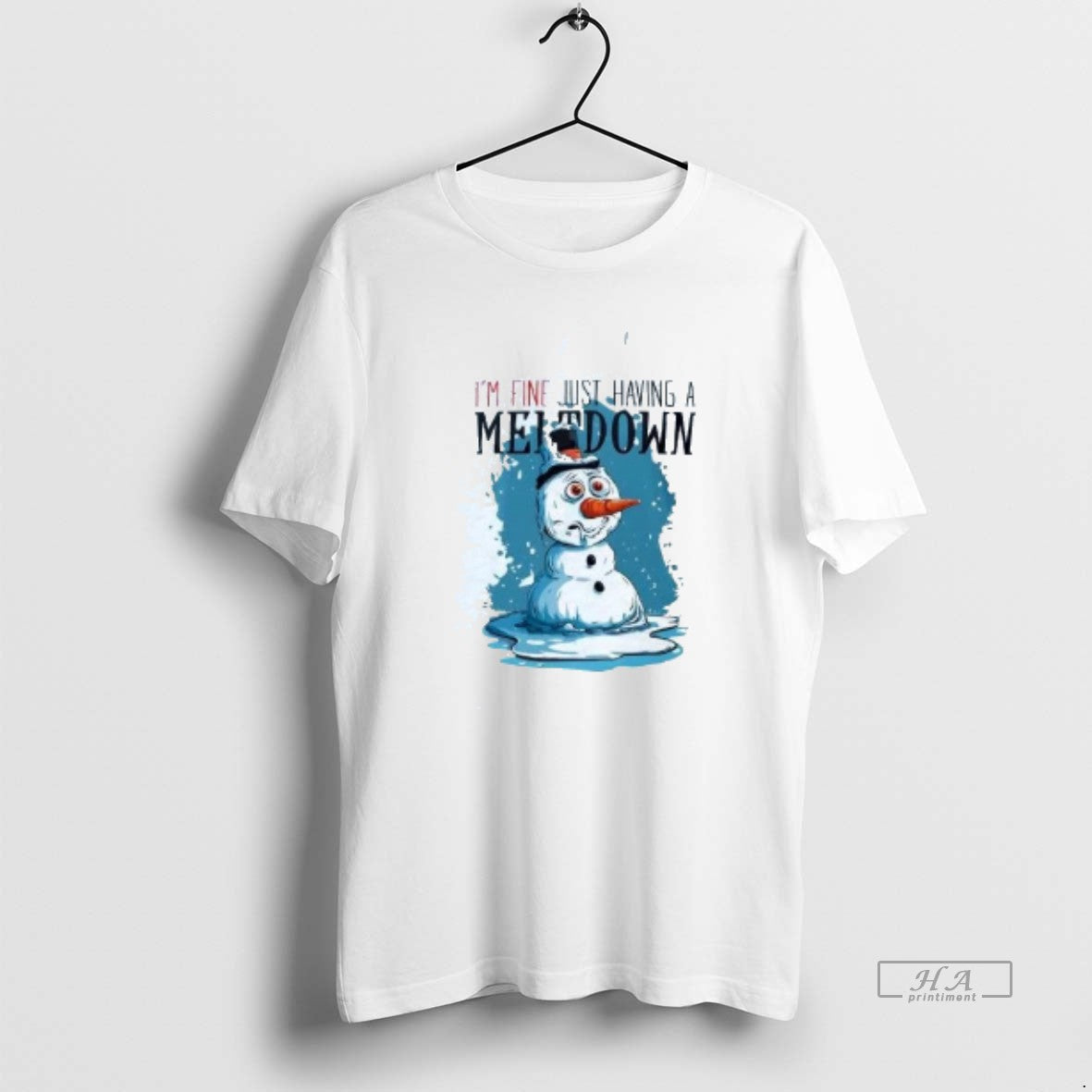 Snowman Im Fine Just Having Meltdown Long Sleeve Stylish Apparel