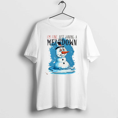 Snowmen Im Fine Just Having Meltdown Tank Top Retro Style