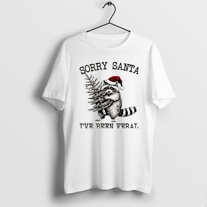 Sorry Santa Ive Been Feral Tree TShirt Authentic Merch