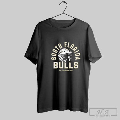 South Florida Bulls Football Green And Gold Sweatshirt Vintage Art