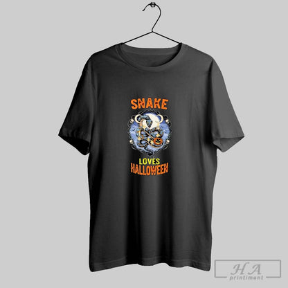 Spooky Snake Loves Halloween 2025 Shirt Elegant Merch