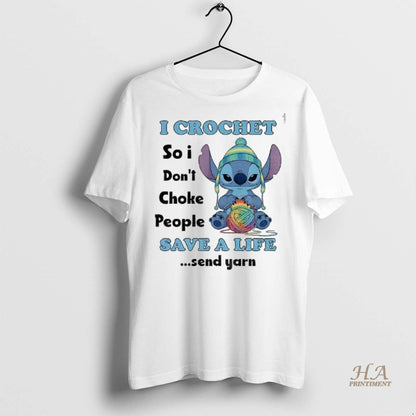 Stitch I Crochet So I Dont Choke People Save Life Send Yarn