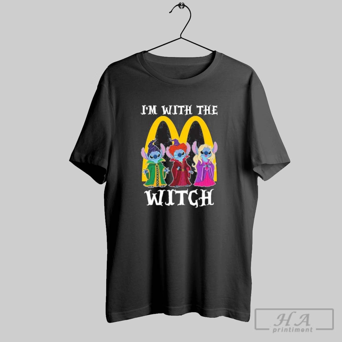 Stitch X Sanderson Sisters Im Mcdonalds Logo Witch Halloween Long