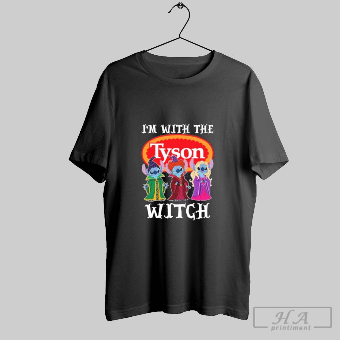 Stitch X Sanderson Sisters Im Tyson Logo Witch Halloween Tee Modern
